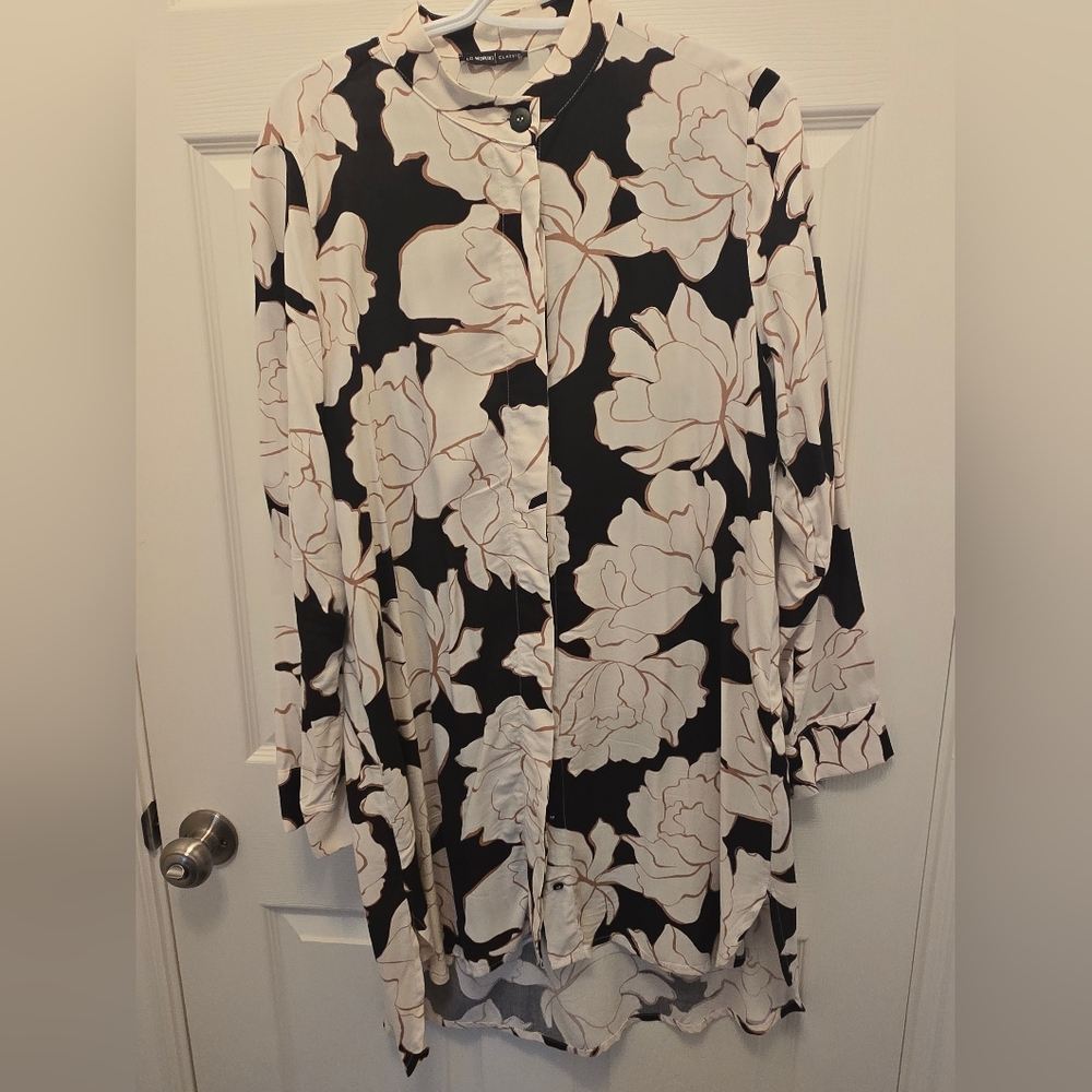 Long sleeve tunic blouse